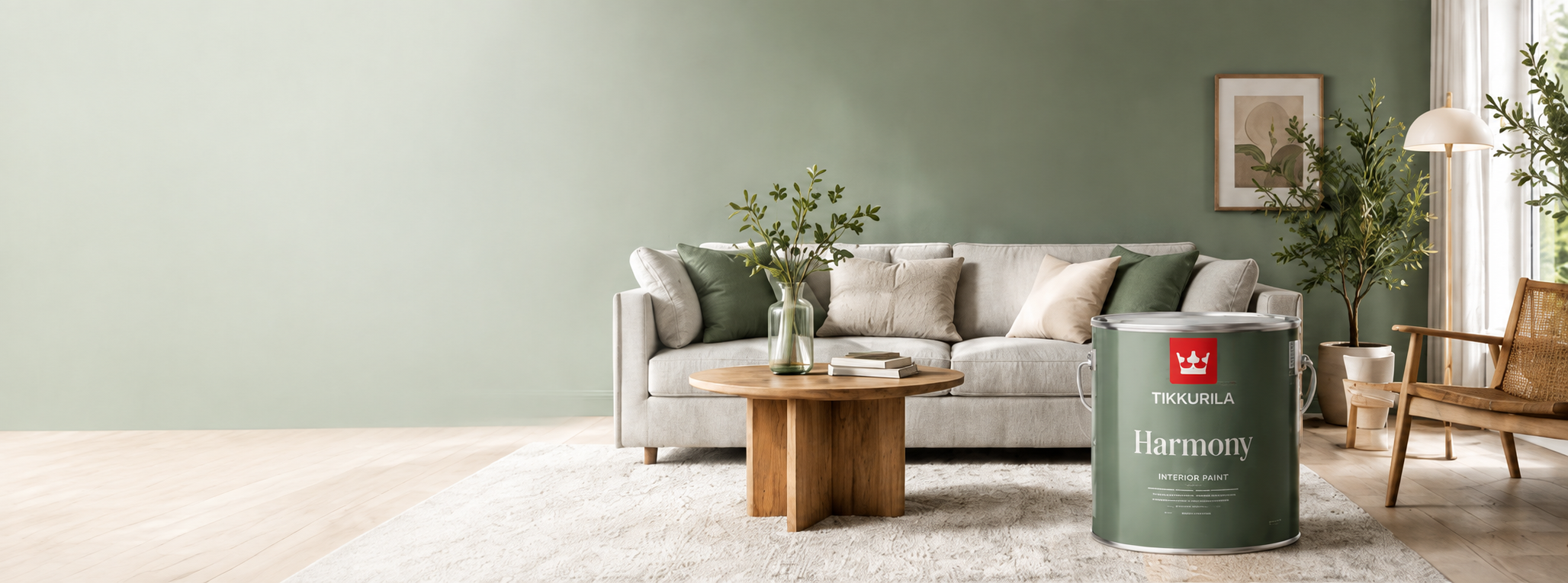 Интерьер с краской Tikkurila